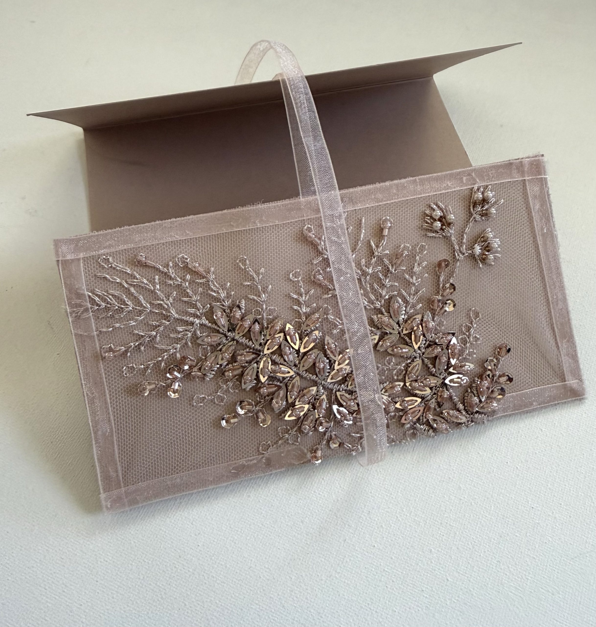 Carte félicitations mariage rose perles – Image 9