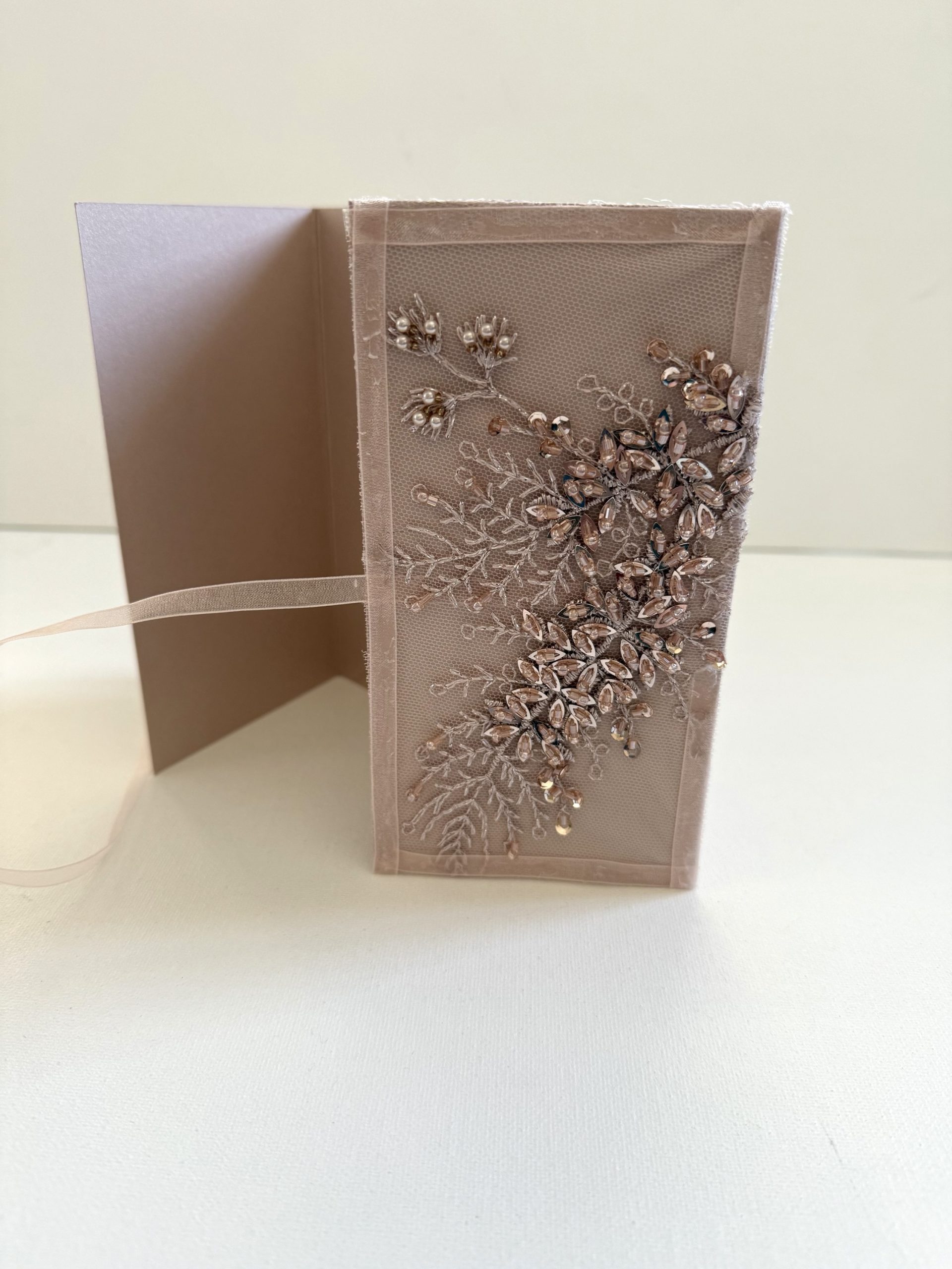 Carte félicitations mariage rose perles – Image 8