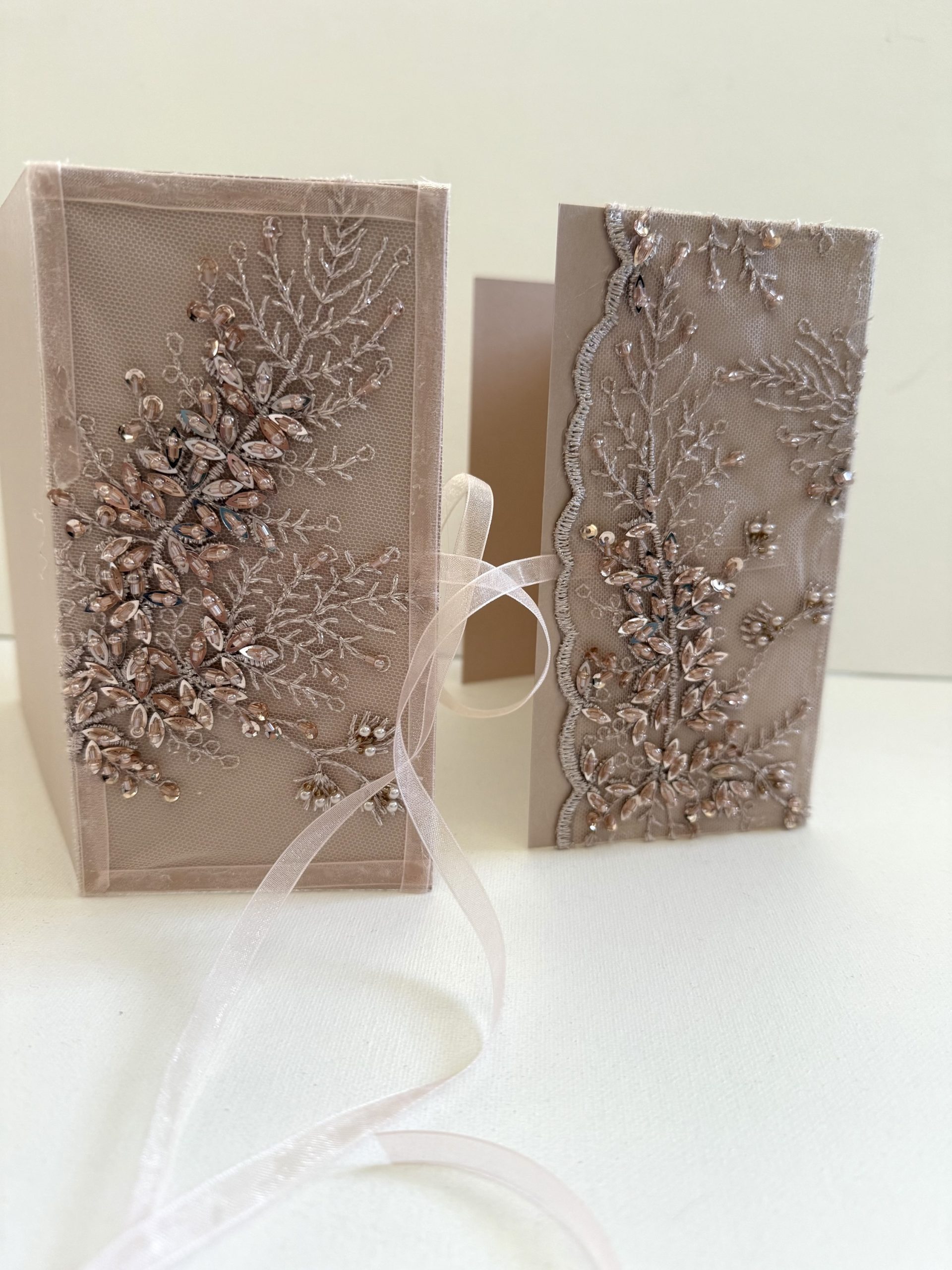 Carte félicitations mariage rose perles – Image 7